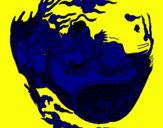 Dibujo Dragón en bola pintado por cintiaaguilera