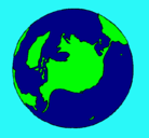 Dibujo Planeta Tierra pintado por fanchesca