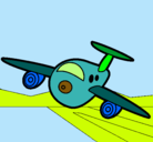 Dibujo Avión aterrizando pintado por dieguii