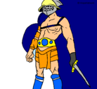 Dibujo Gladiador pintado por bloc