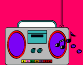 Dibujo Radio cassette 2 pintado por grabadoRa
