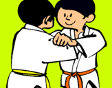 Dibujo Judo amistoso pintado por Adelpho