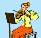 Dibujo Dama violinista pintado por 42126520mmkk