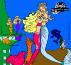 Dibujo Barbie sirena y la reina sirena pintado por luchyta