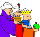 Dibujo Los Reyes Magos 3 pintado por golria