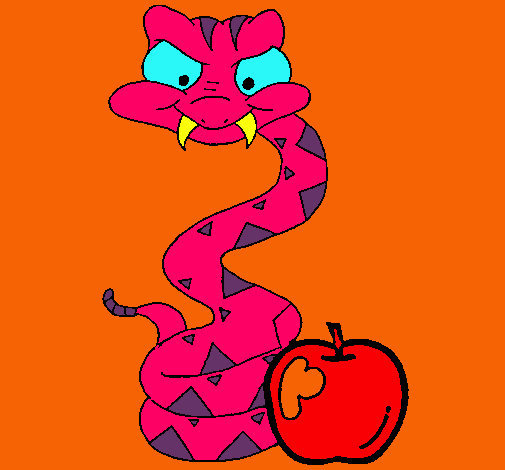 Serpiente y manzana