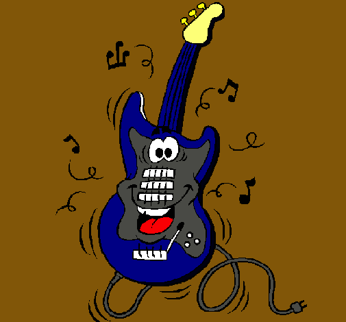 Dibujo Guitarra eléctrica pintado por zoman