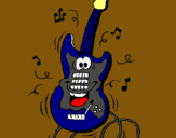Dibujo Guitarra eléctrica pintado por zoman