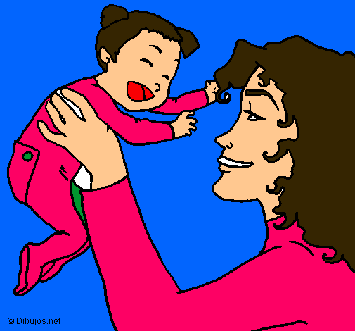 Dibujo Madre con su bebe pintado por osnn