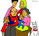 Dibujo Familia pintado por boby