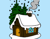 Dibujo Casa en la nieve pintado por silviallllll