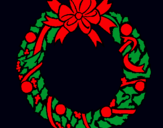 Dibujo Corona de navidad pintado por amalia
