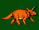 Dibujo Triceratops pintado por wicho