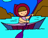 Dibujo Canoa esquimal pintado por nereafh
