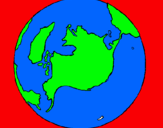 Dibujo Planeta Tierra pintado por 7t564747857