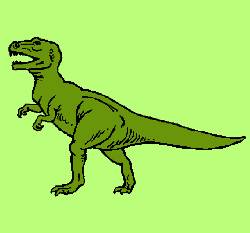 Dibujo Tiranosaurus Rex pintado por felipito