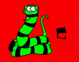 Dibujo Serpiente pintado por guardar
