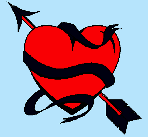 Dibujo Corazón con flecha pintado por nicolas138
