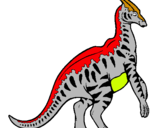 Dibujo Parasaurolofus con rayas pintado por ayullolive