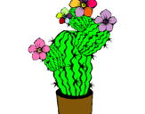 Dibujo Flores de cactus pintado por hxzjvzxm