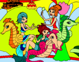 Dibujo Sirenas y caballitos de mar pintado por ADRIANYYOLY