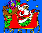 Dibujo Papa Noel en su trineo pintado por ariadnasala