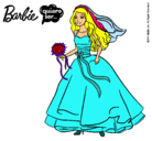 Dibujo Barbie vestida de novia pintado por mariuchichi