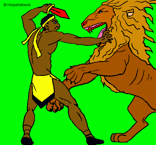 Gladiador contra león