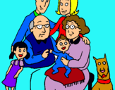 Dibujo Familia pintado por acabatelo