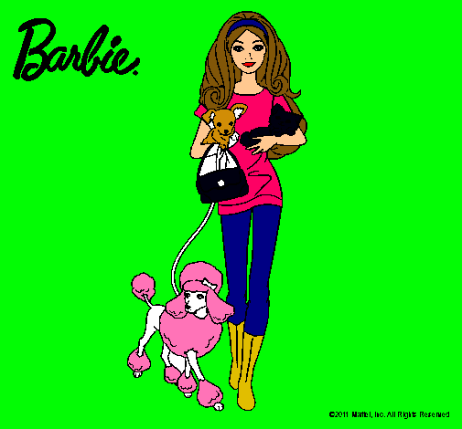 Barbie con sus mascotas