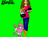 Dibujo Barbie con sus mascotas pintado por lilulioliupo