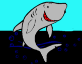 Dibujo Tiburón pintado por onegato