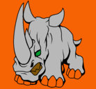 Dibujo Rinoceronte II pintado por poernv