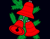 Dibujo 3 campanas de navidad pintado por amalia
