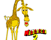 Dibujo Madagascar 2 Melman pintado por ddedede