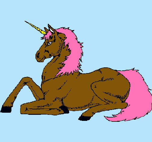 Dibujo Unicornio sentado pintado por mayi7
