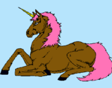 Dibujo Unicornio sentado pintado por mayi7