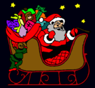 Dibujo Papa Noel en su trineo pintado por vbgfc