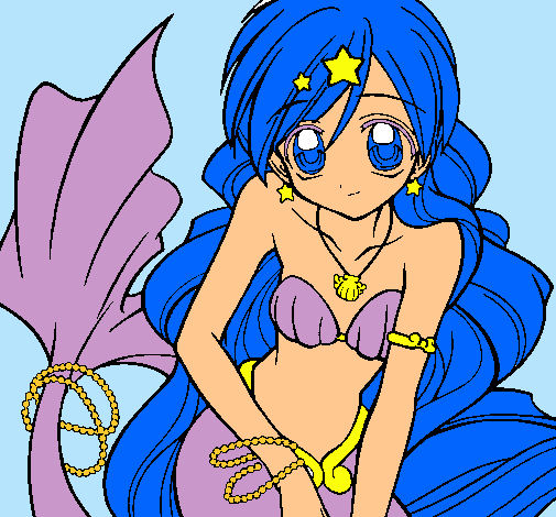 Dibujo Sirena pintado por princess91