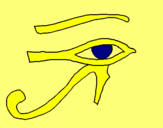 Dibujo Ojo Horus pintado por Adelpho