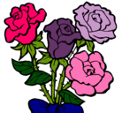 Dibujo Ramo de rosas pintado por dhgszf