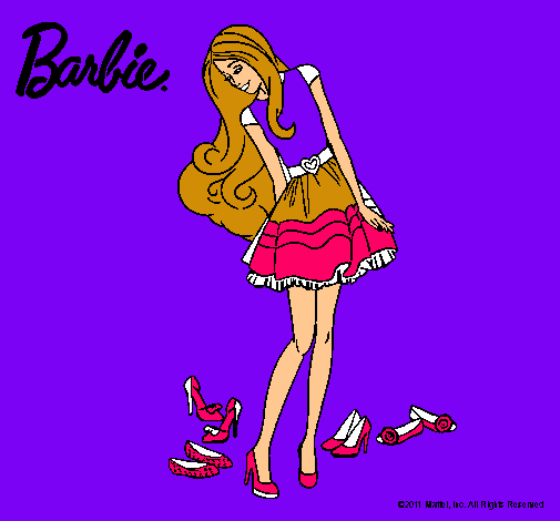 Barbie y su colección de zapatos