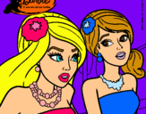 Dibujo Barbie y su amiga pintado por SANDRITA5698