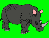 Dibujo Rinoceronte pintado por  felipeurzag