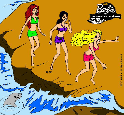 Barbie y sus amigas en la playa