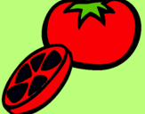 Dibujo Tomate pintado por Marci