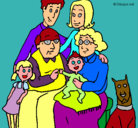 Dibujo Familia pintado por SARONGA