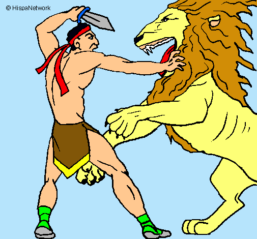 Gladiador contra león