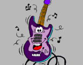 Dibujo Guitarra eléctrica pintado por mikita