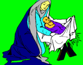 Dibujo Nacimiento del niño Jesús pintado por navor